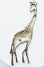 1940s Large Silver Tone Pot Metal Giraffe