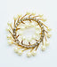 1960s Marrella Gold Tone Wreath with Faux Pearls