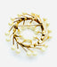1960s Marrella Gold Tone Wreath with Faux Pearls
