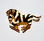 1980's Black and White Enamel Zebra Brooch, 1.5"