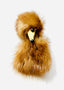 1950's Mink Fur Hound or Poodle Brooch, 2"