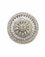 1950's MCM Concentric Rhinestone Silver Tone Metal Brooch