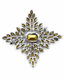 1990's KJ Lane Jackie O Cruciform Rhinestone Brooch, 3"
