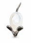 1980's Sterling Silver Mother of Pearl Small Mouse Brooch