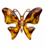 1960's Emmons Yellow, Brown & Orange Swirled Enamel Butterfly Brooch