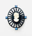 1950's Cameo Japanned Enamel Brooch