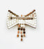 1950's Prong-Set Rhinestone Bow Dangle Brooch