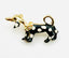 1960's Bobble Head Black and White Polka Dot Dachshund Brooch
