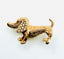 1960's Gold Rhinestone Dachshund Brooch