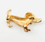 1960's Gold Rhinestone Dachshund Brooch