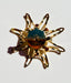 MCM Small Atomic Gold Starburst Brooch