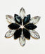 Early MCM Modern Black and White Starburst Brooch