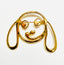 Late 1970's Minimalist Gold Dog Brooch