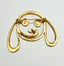 Late 1970's Minimalist Gold Dog Brooch