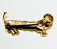 MCM Gold Figural Wiener dog Brooch