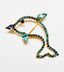 1980's-1990's Aqua Rhinestone Dolphin Brooch