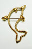 1980's-1990's Aqua Rhinestone Dolphin Brooch