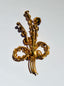 1950's Blue and Clear Rhinestone Floral Bouqet Brooch