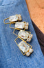 Late 1940's Deco Revival Rhinestone Gold Metal Brooch