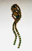 Early 1950's Flowing Emerald Green Rhinestone Ribbon Brooch