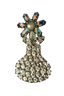 Mid 1950's Rhinestone Daisy Vase Brooch