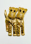 1960's Tilting Head Double Dog Brooch
