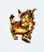1960's Gold and Rhinestone Dog Brooch