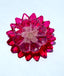 1960's German Bright Pink Lucite Layered Flower Brooch