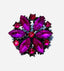 1950's Vintage Magenta Fuchsia Brooch