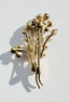 1950's Black and Gold Floral Bouqet Brooch