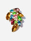1960's Multicolor Bouquet Shaped Brooch