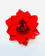 1970's Vibrant Red Enamel Rose Brooch
