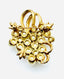 1950s Faux Pearl Cluster and Gold Metal Brooch