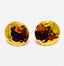 Early 2000s Hammered Post Modern Minimalist Post Earrings, 0.75"
