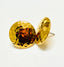 Early 2000s Hammered Post Modern Minimalist Post Earrings, 0.75"