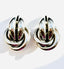 1980's Silvertone Chunky Knot Clip Earrings