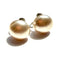 1940's Round Faux Pearl Button Style Screwback Earrings