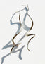 1980's Robert Lee Morris Sterling Silver Squiggle Long Earrings