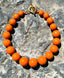 18" 1960s Large Chunky Graduated Orange Bead Necklace