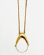 30" 1960's Trifari Signed Gold Wishbone Enhancer Necklace