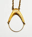 30" 1960's Trifari Signed Gold Wishbone Enhancer Necklace