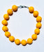 18.75" 1970's Large Chunky Yellow Bead Necklace