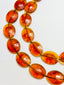 53" Vintage MCM Amber Beaded Necklace
