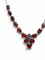 18" 1990's Vintage Sterling Silver Red Garnet Necklace