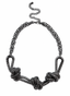 18" 1990's Gunmetal Knot Necklace