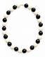 24" 1970's Black and Ivory 20mm Ball Necklace