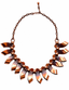 16" 1950's Copper Curved Vintage Necklace