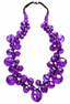 30" 1990's Acrylic Purple Cluster Necklace