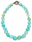 22" Vintage Sea Green Chalcedony Nugget Necklace