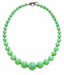 21" 1970's Graduated Green Jade Necklace